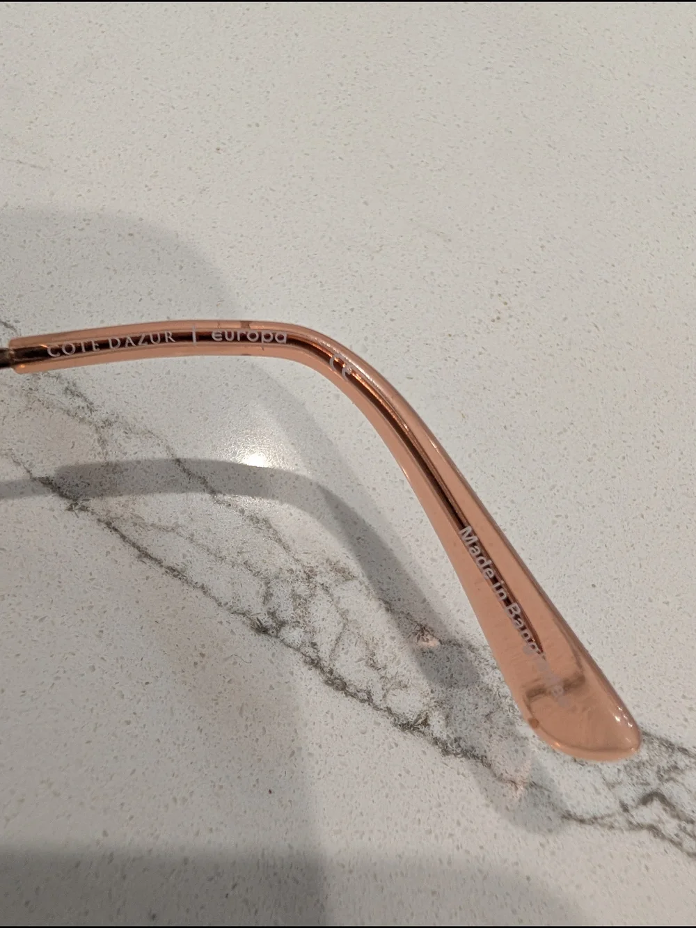 Cote D'Azur Europa CDA-348 C1 Eyeglasses 55-17-140 Rose Gold Rhinestone-Frames
